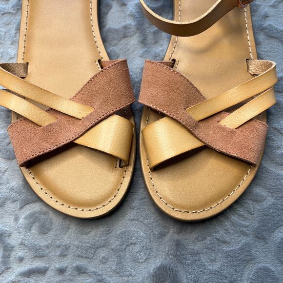 American Eagle Beige Brown Strappy Sandals 7 - Picture 3 of 7